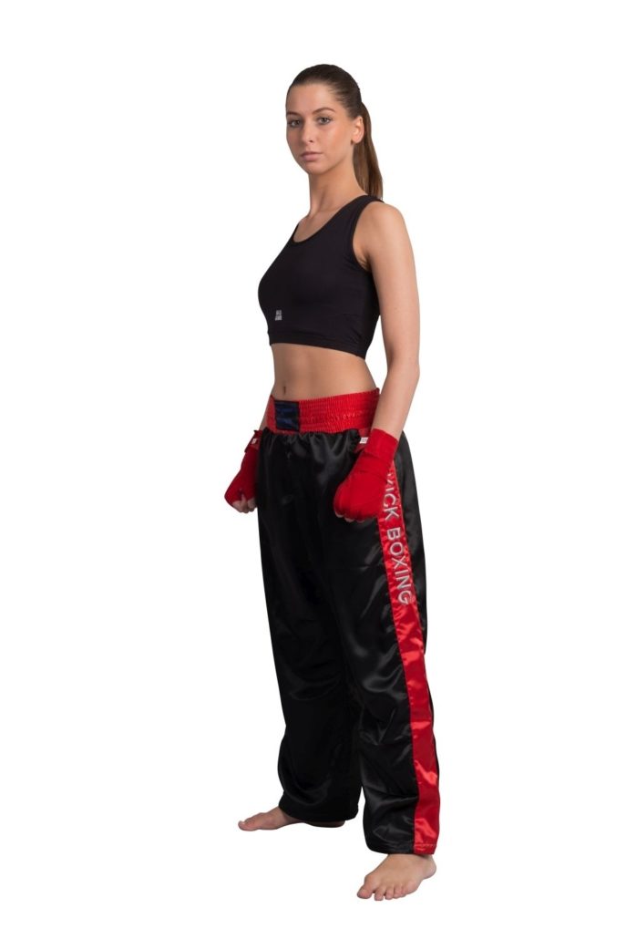 PHOENIX Kickboxhose schwarz-rot Stick – StarFight24.com